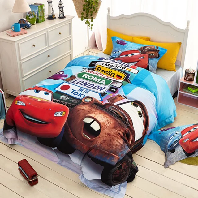 Lightning Mcqueen Cars Printed Bedding Sets 100 Cotton Lightning Mcqueen Cars Printed Bedding Sets 100 Cotton Bedspread Quilt Duvet Covers Bed Sheet