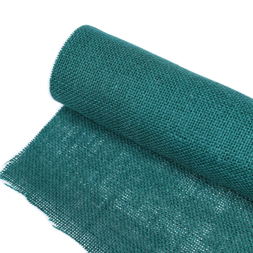 13 цветов джутовая Мешковина рулон ленты DIY швейная Ремесленная скатерть для домашнего декора - Цвет: Dark Green