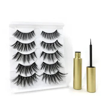 

NEW 3 Magnet Eyelash Magnetic Liquid Eyeliner& Magnetic False Eyelashes & Tweezer Set Waterproof Long Lasting Eyelash Extension