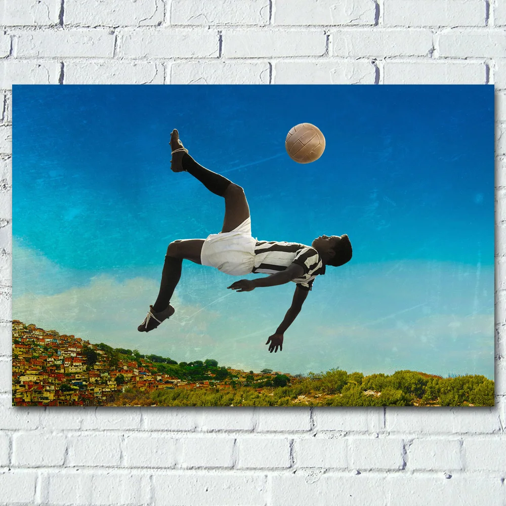 Zidane Pele Maradona Play Table Soccer Poster Canvas Cloth Fabric Print Painting For Home Decor Wall Art Picture Painting Calligraphy Aliexpress