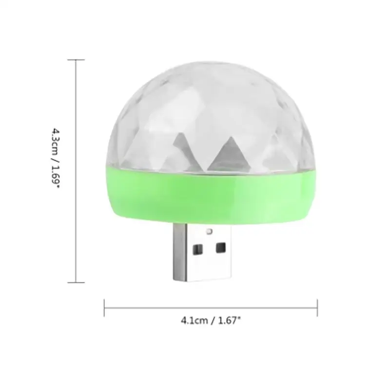 Мини USB диско-свет стробоскоп RGB светодиодный музыкальный сценический лампы со звуковым управлением диско-клуб DJ вечерние свет ламповый проектор хрустальный магический шар