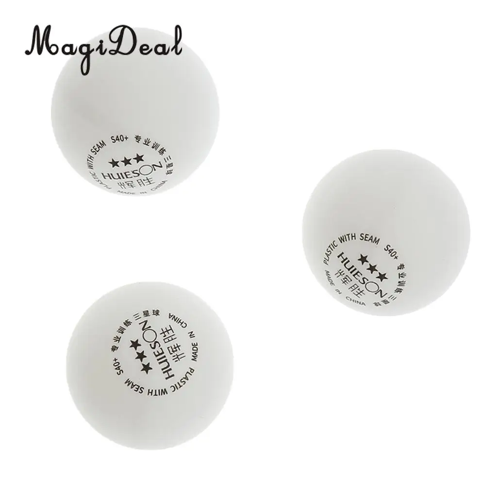 MagiDeal 3 Pieces 3-Star PREMIUM 40+mm Table Tennis Balls Plastic Ball Official Ball
