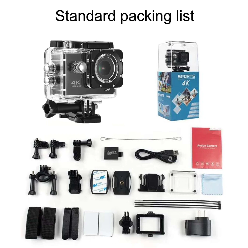 Экшн камера F600 F600R 4K wi fi 16 мп 170D 30 м 1080P|Экшн-камеры| |