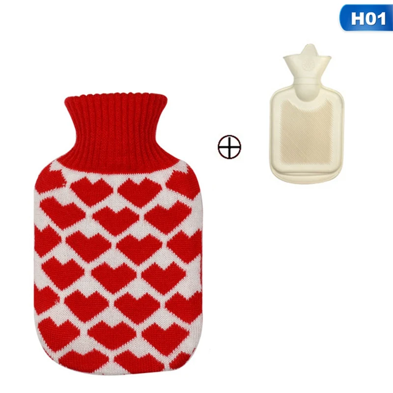 Резиновая Высококачественная Рождественская бархатная утолщенная безопасная бутылка для горячей воды карманные перчатки плюшевая сумка для наполнения горячей водой Прямая