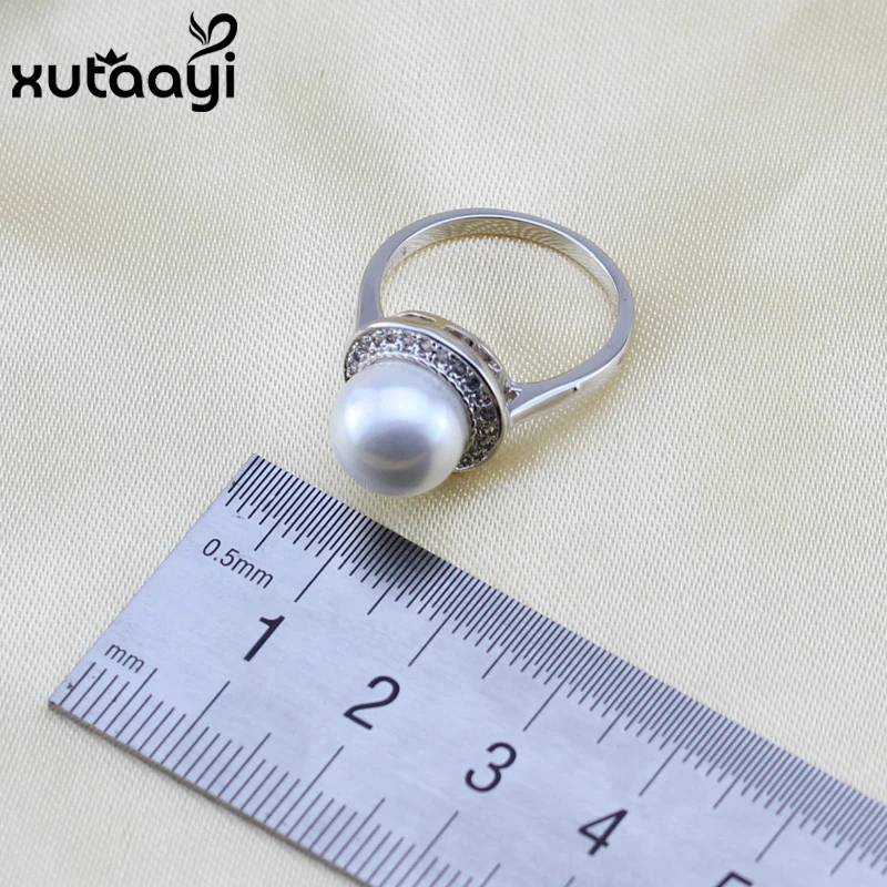 Комплект из колье серёг и кольца с искусственным жемчугом|jewelry sets for women|silver jewelry