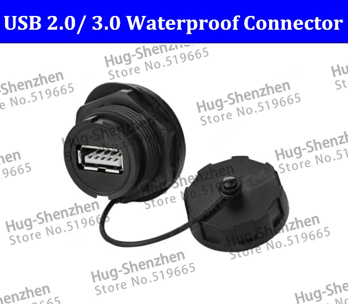 

Бесплатная доставка USB 2,0 USB 3,0 водонепроницаемый разъем удлинитель с крышкой USB гнездо адаптер для монтажа на панель