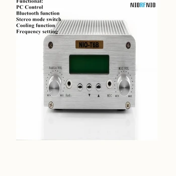 

Free Shipping 1W/6W Stereo Bluetooth Transmissor NIO-T6B FM PLL Transmitter Kit With PC Control Function