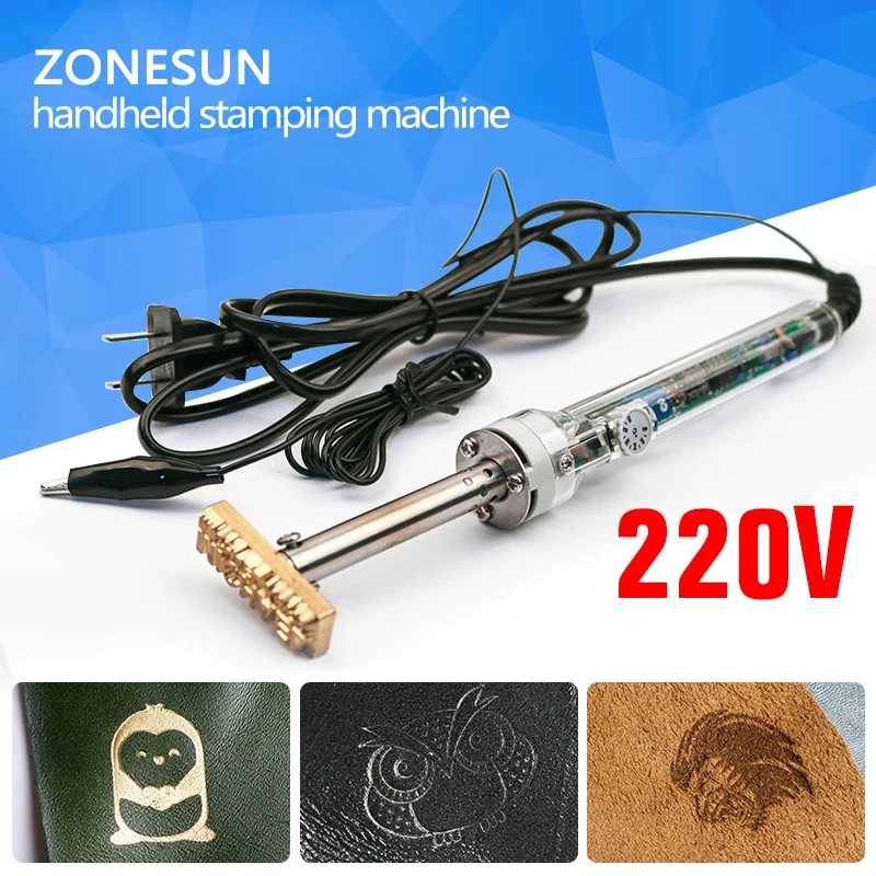60W Electric Soldering Iron for Leather, Handheld Hot Stamping Embossed