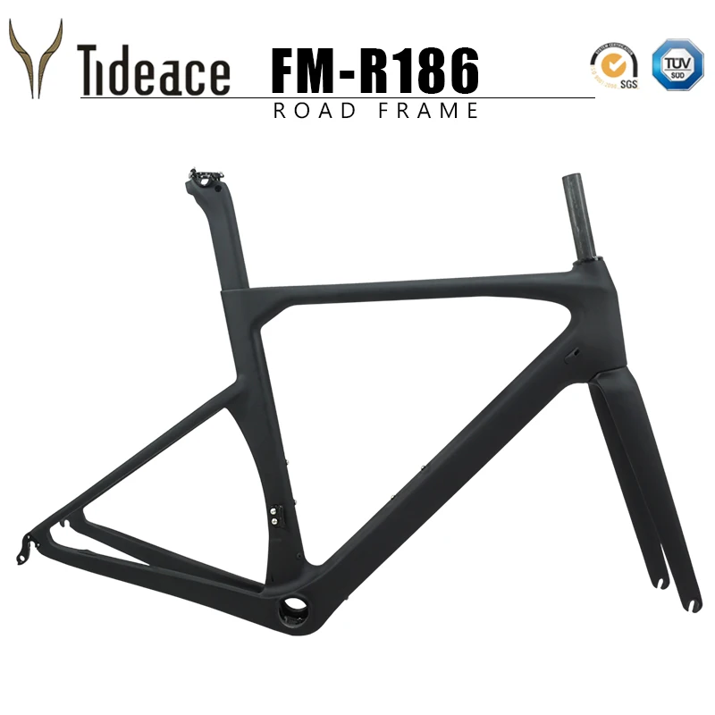 US $429.30 C brake carbon fiber road frame 1309mm UD carbon road bike frame Di2 carbon fiber bicycle frameset 50535659cm