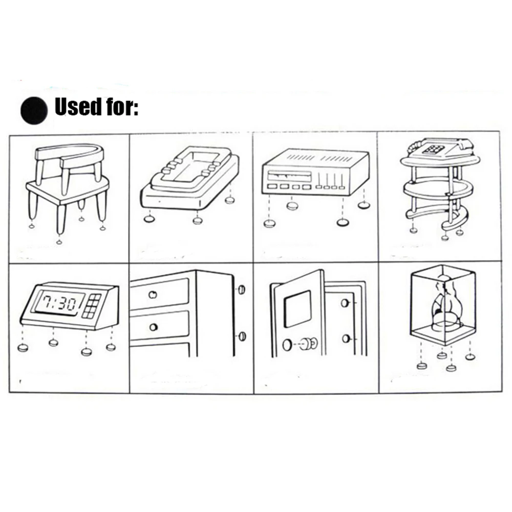 Новинка, Uesful, 20 шт, черный резиновый стол, стул, мебельные ножки, плитки, напольные протекторы, 18x15x5 мм