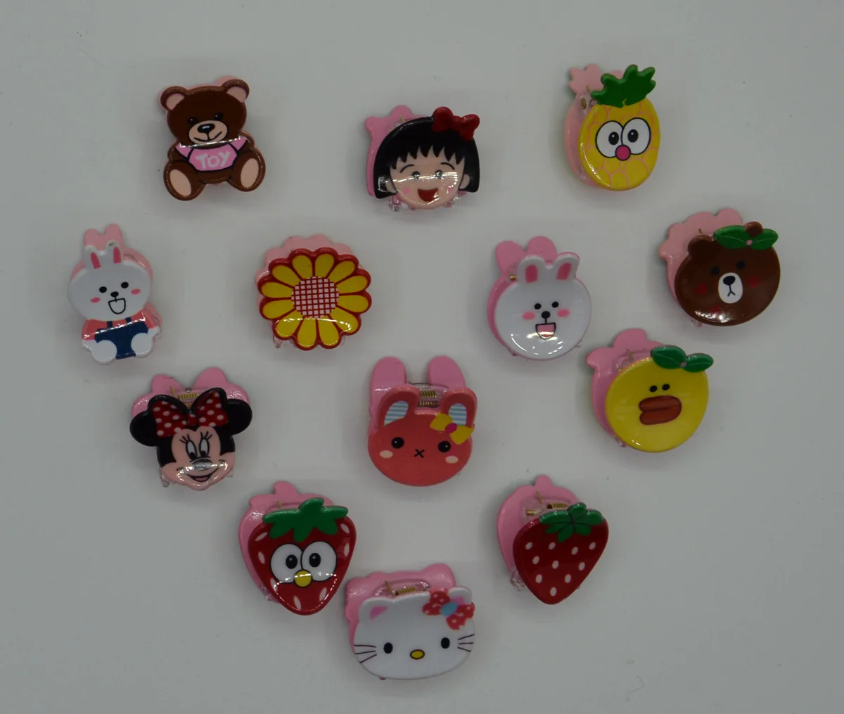 

New Fashion Girls Cute Cartoon Animals Small Acrylic Hair Claws Princess Lovely Hairpins Headwear Barrette Kids Hair Accessories
