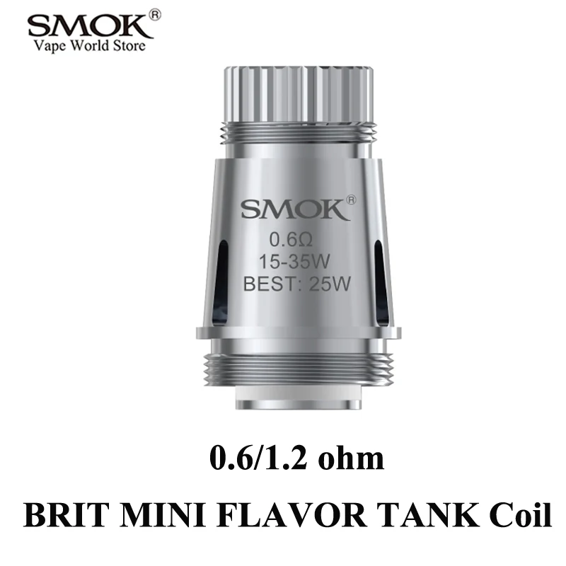 

Electronic Cigarette Cores SMOK Brit One Mini Core Atomizer Coil For Brit One Mini Kit 0.6/1.2ohm S033