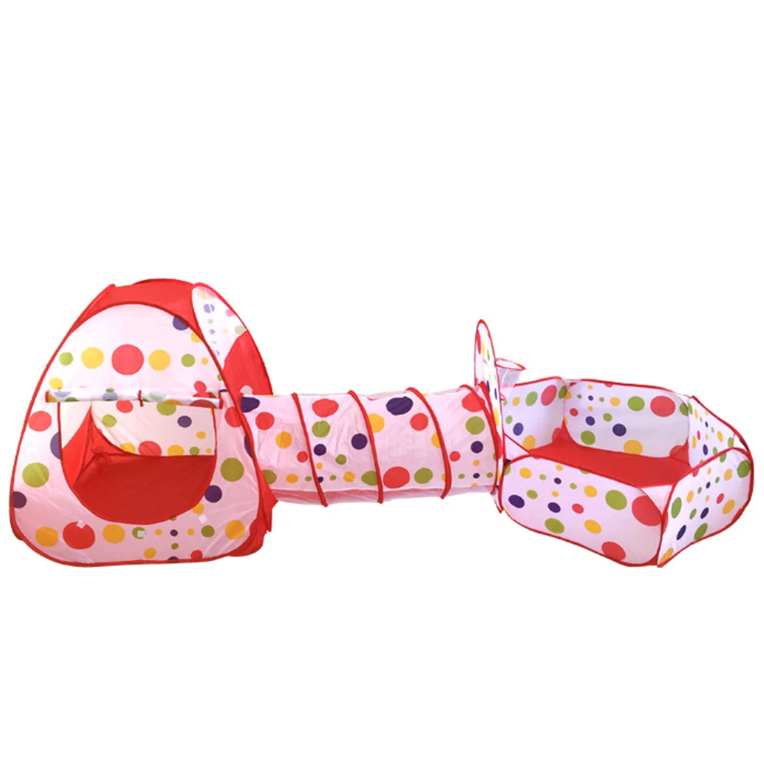 

3Pcs Portable Cute Hexagon Colorful Polka Dot Kids Playpen Ball Pit Easy Folding Play Tent House with Tote Bag Hot