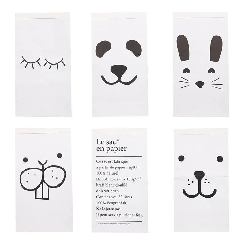

Waterproof Kraft Paper Storage Bag for Children's Room Simple Toys Home Debris Books Holder Organizer Laundry Pouch