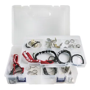

Transparent Plastic Jewelry for Storage, Organization Secured Locking System - 2 Compartments