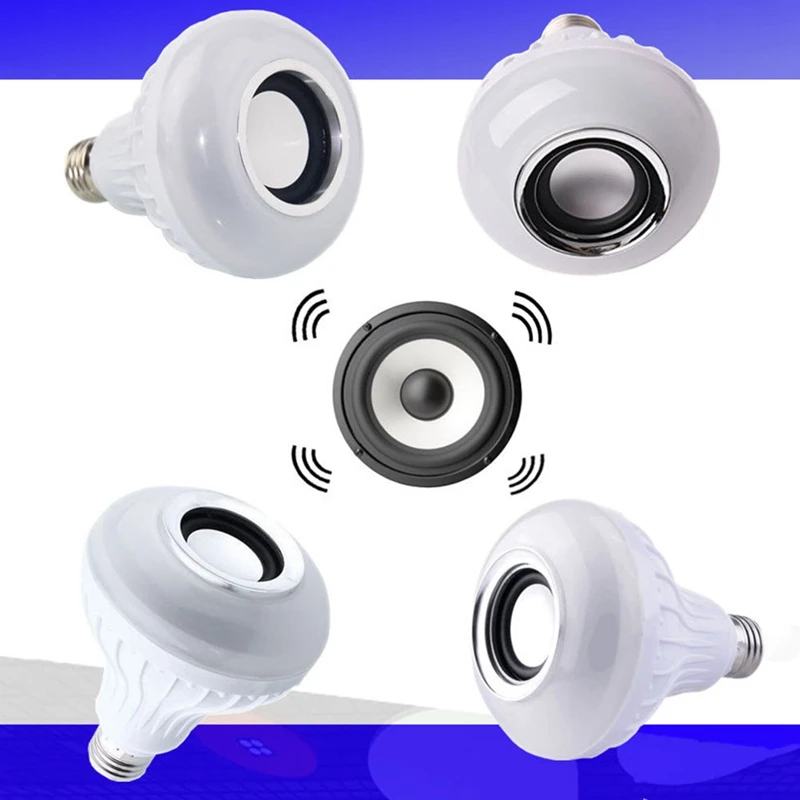 Wireless Bluetooth Speaker Bulb Music Playing Dimmable LED Bulb Light Lamp 11