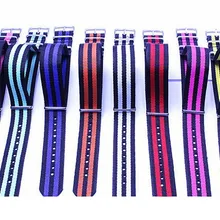 10 шт./лот Высокое качество 22 мм нейлоновый ремешок для часов NATO водонепроницаемый ремешок для часов модный wach band-8 цветов-6314