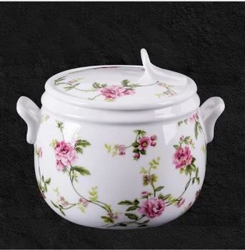 

Factory direct batch ceramic water stewed bird's nest with cover ears can be customized white bone china porcelain ear soup