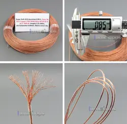 5 м 26AWG Ag99.9 % Acrolink чистый 7N OCC Медь сигнала Teflo AFT жильный кабель 65/0. 05mm2 Dia: 0,85 мм для DIY LN005193