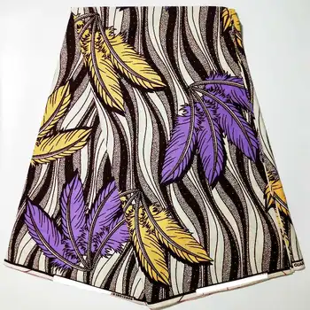 

real java wax cotton fabric red and gold pattern african 100% cotton wax prints fabric nigerian pagne wax Fabric For Sewing