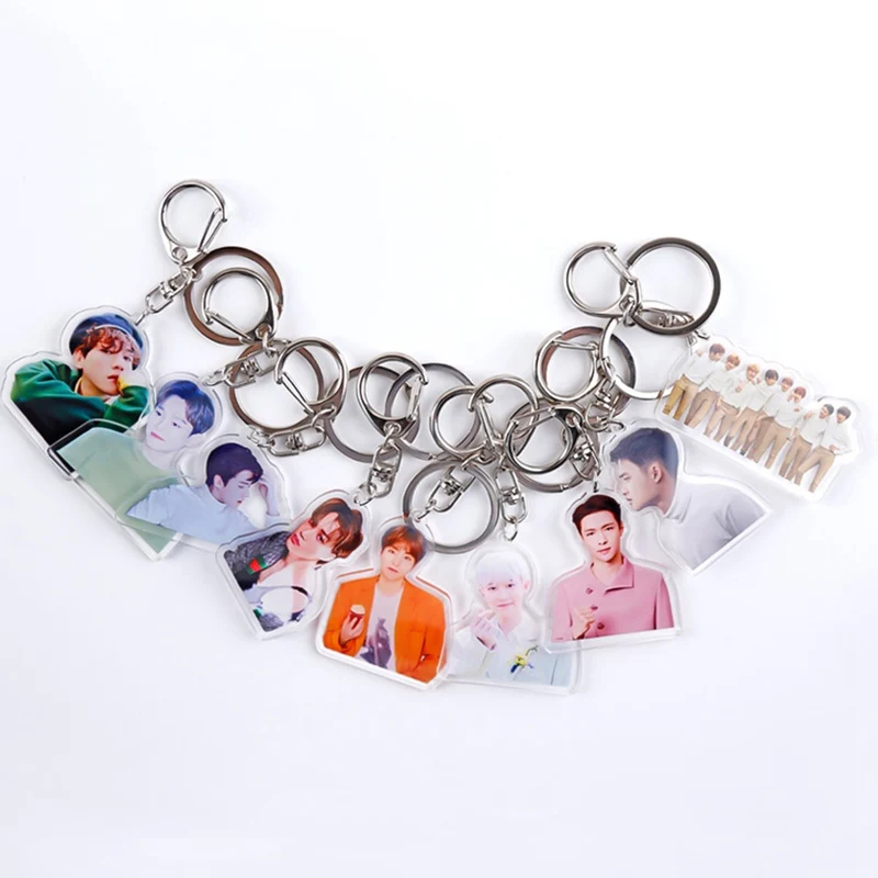 

EXO Acrylic Key Chain Keyboard Hanging Accessories Star Official Peripheral Female Fashion Key Chain Bag Hanging Jewelry