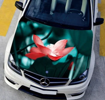 

Customizable 135*150cm Car Engine Hood Sticker Colored Drawing Styling Head Decal Decor Carbon Vinyl Waterproof Cover