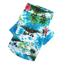 Весна Лето с принтом Гавайский стиль собака кошка милые воздухопроницаемые рубашки мягкий хлопок поставка одежды для питомцев