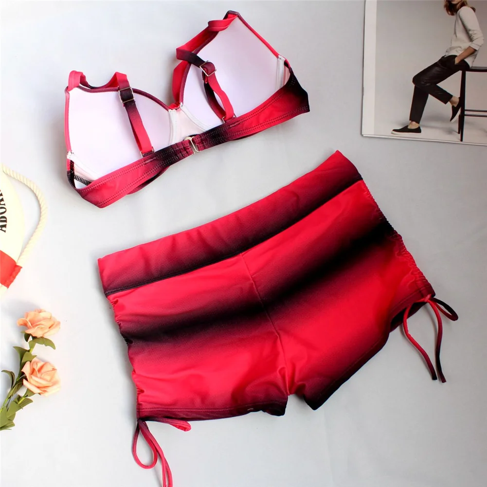 2018 Women Beach Wear Plus Size Bikini Swimwear Fused Bikini Set Swimming Trunks Short Swimming Bikini Bathing Suit Female 2018 Women Beach Wear Plus Size Bikini Swimwear Fused Bikini Set Swimming Trunks Short Swimming Bikini Bathing Suit Female