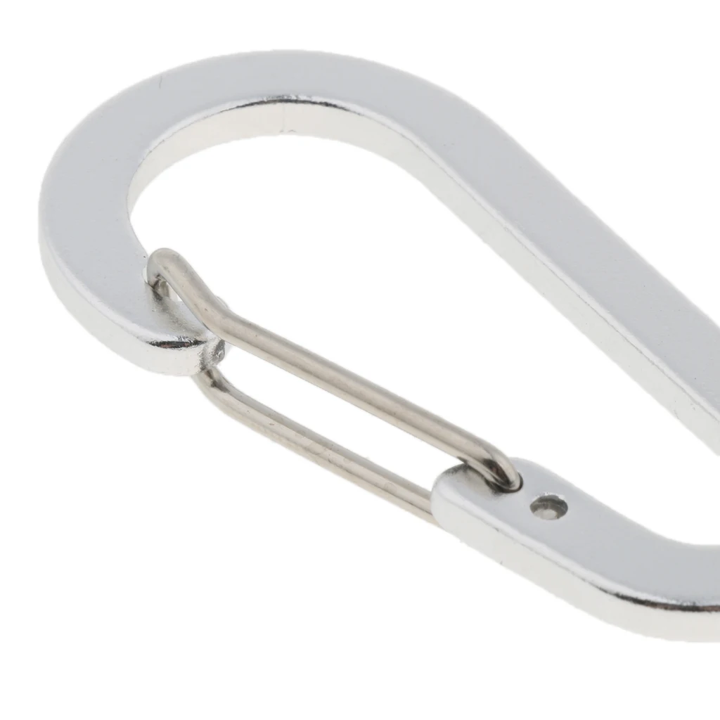 10Pcs Aluminium Carabiners Clip Snap Keychain Clip Spring Key Chain Clip Hook Buckle for Camping Hiking Dog Leash Harness
