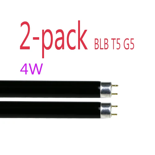 2 шт. в комплекте T5 BLB-4/6/8 Вт компактные люминесцентные прямые черные светильник синий заменить светильник трубки G5 двухконтактный с двумя концами - Мощность в ваттах: 2 pcs of 4W