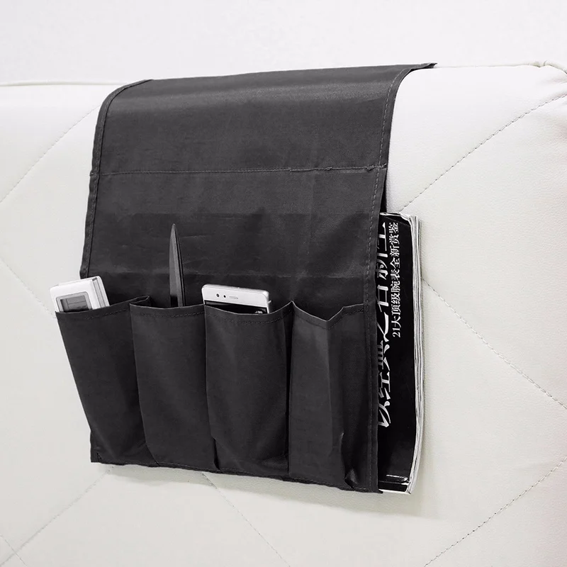 متعددة الوظائف البوليستر 4 جيوب حقيبة التخزين كرسي الأريكة أريكة السرير التحكم عن مجلة تخزين حامل المنظم
