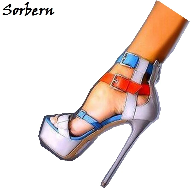 

Sorbern Feminina Color Summer Sandals Custom Made Designer Brand Shoes For Ladies Fashion Platform Open Toe Sandals Big Size 10