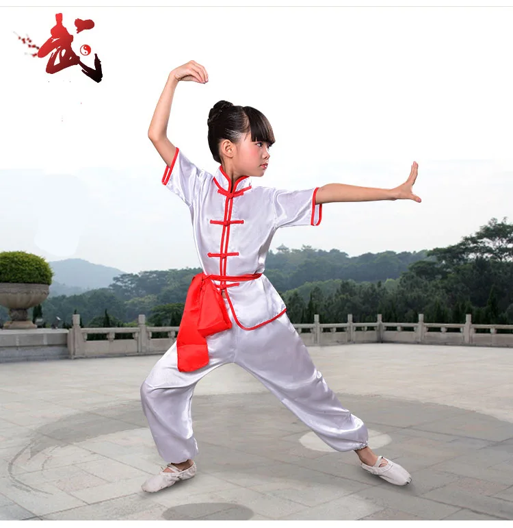 Adult Children Dobok Chinese traditional Wushu Taekwondo Costume Kimono Judo clothing Kung Fu Suit Tai Chi Martial Art Uniform
