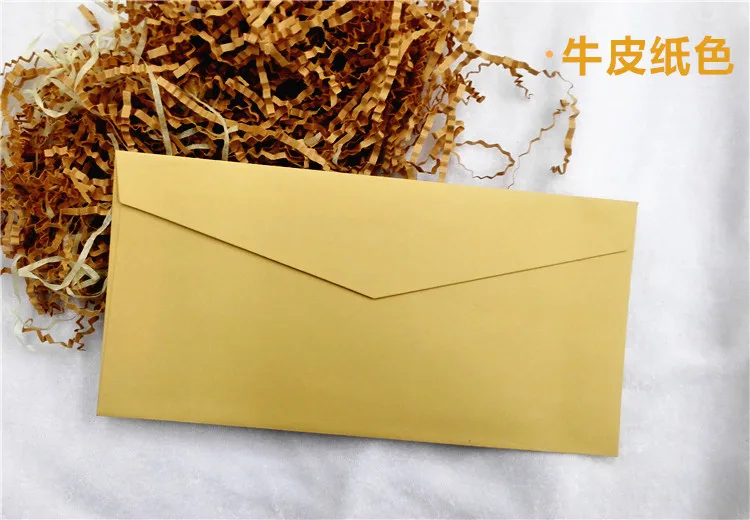5# разъемная застежка-молния бумажные конверты Цветной Envelopes130 GMS 220x110 мм конверты толстые Цветной конверты 100 шт - Цвет: KHAKI