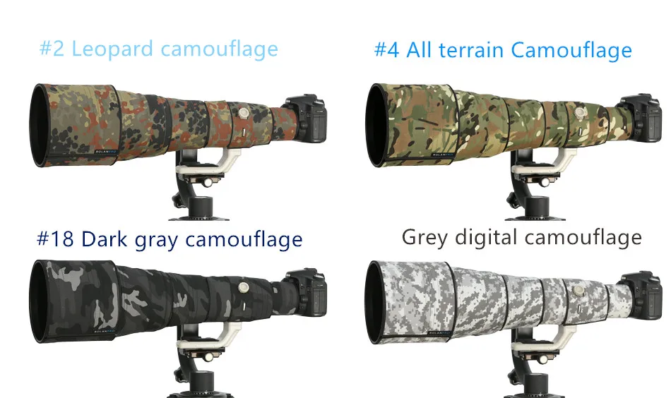 Линзы rolanpro камера пальто камуфляж дождевик для Canon EF 800 мм F/5,6 L IS USM объектив защитный рукав пистолеты протектор открытый