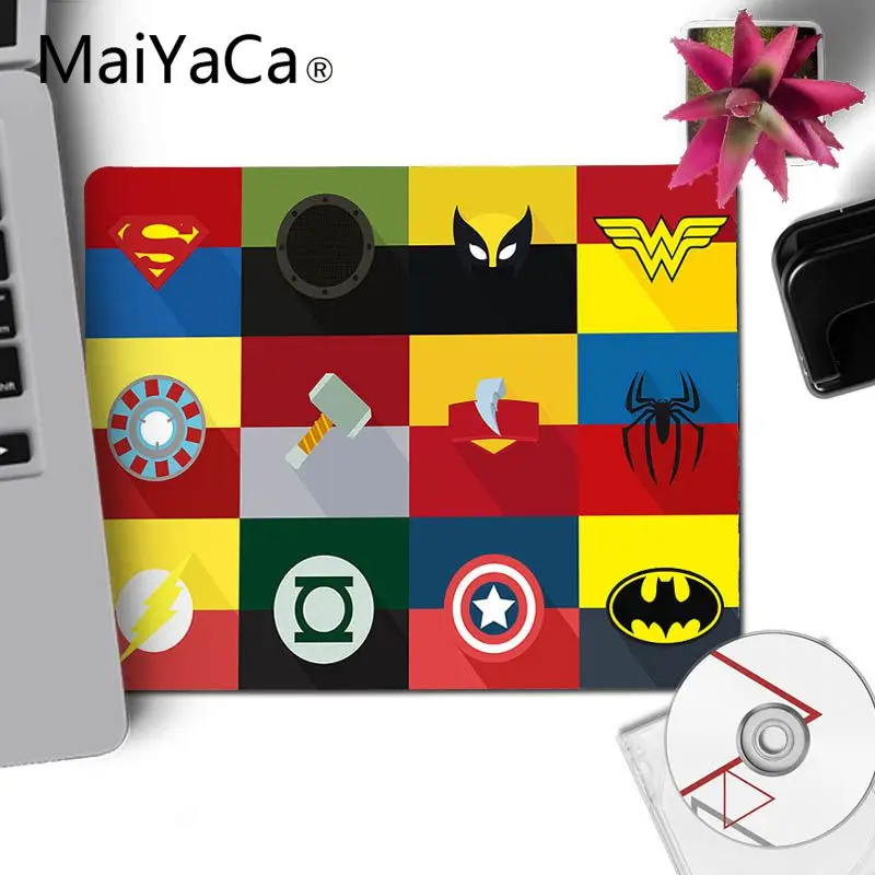 No LockEdge 25x29cm MaiYaCa Высокое качество Marvel Comics компьютерные игровые коврики для мыши Коврик для мыши Notbook компьютерный игровой коврик для мыши Клавиатура коврики для мыши - Цвет: No LockEdge 25x29cm