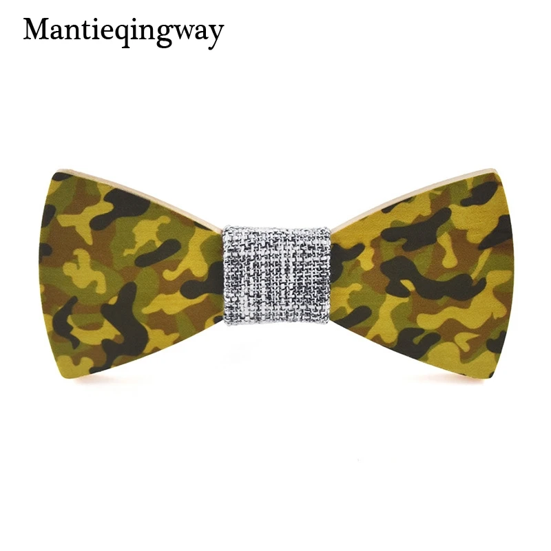 Mantieqingway модный деревянный для взрослых галстук-бабочка для мужчин с принтом деревянная Бабочка галстуки банты полиэстер Gravatas тонкий воротник Галстуки - Цвет: 086