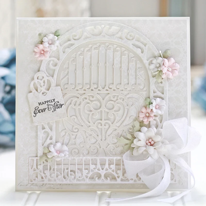 

Flower Frame Door Stencil Metal Cutting Dies Stencil for DIY Scrapbooking Album Embossing Paper Cards Making Decor Crafts