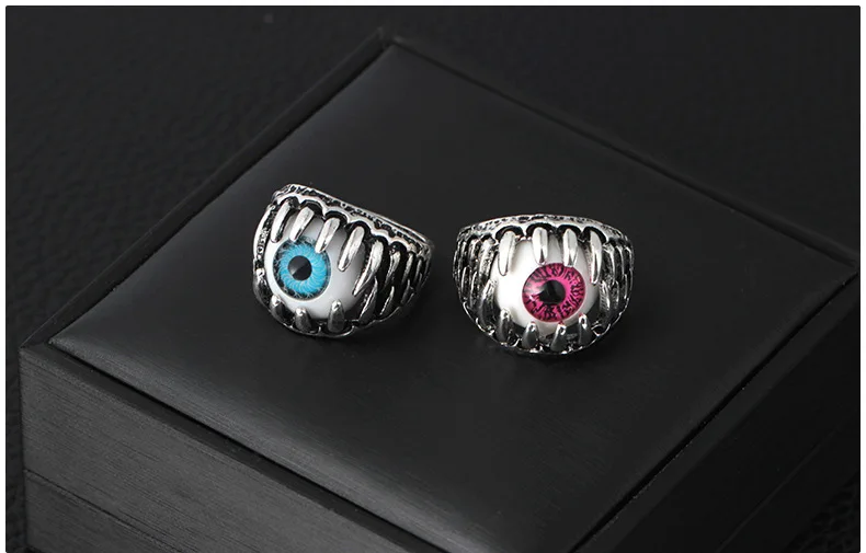 

Hot sale Fashion Luxury Women Engagement Jewelry Gold Color Crystal Rhinestone Female Wedding Finger Blue Evil Eye Rings 2019New