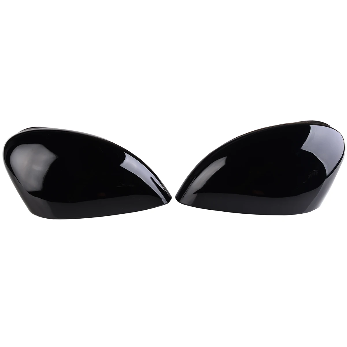 Mayitr 1 Piece Gloss Black Side Mirror Cover Cap Left/Right Wing Door For Ford Fiesta MK7 2008-2017