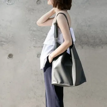 

Leather Large-Capacity Ladies 'Shopping Bags, 2018 New Fashion Soft Leather Single Shoulder Portable Ladies Bags Free Mail