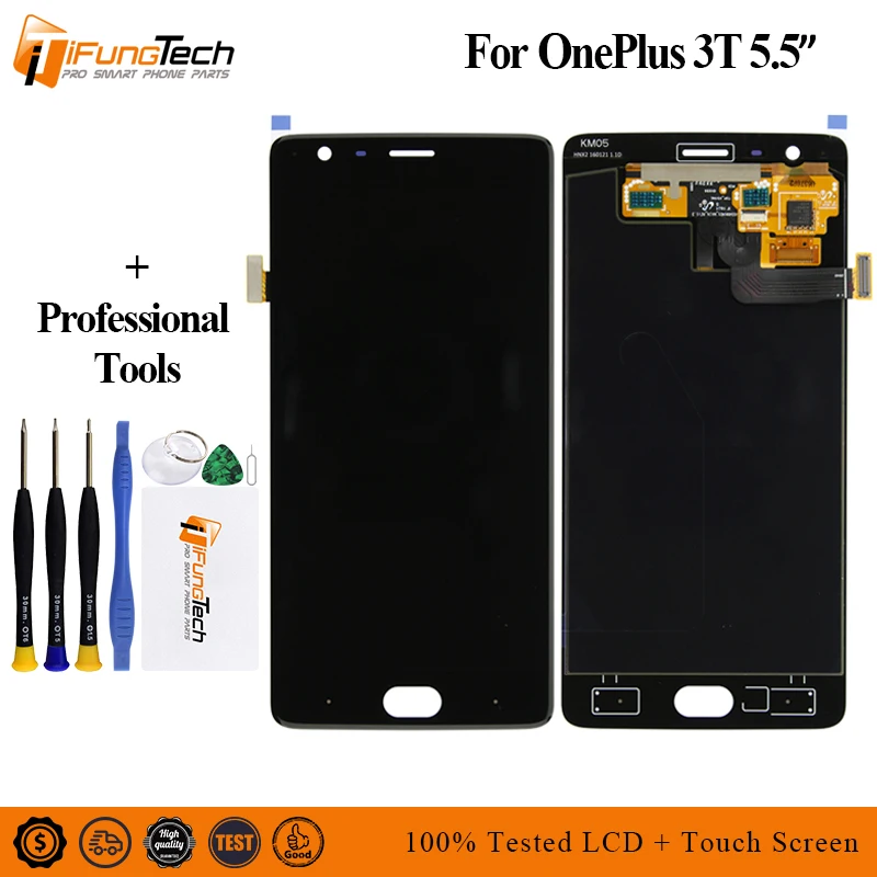 

For Oneplus 3T A3010 AMOLED LCD Screen Display+Touch Panel Digitizer With Frame For Oneplus 3T LCD Display