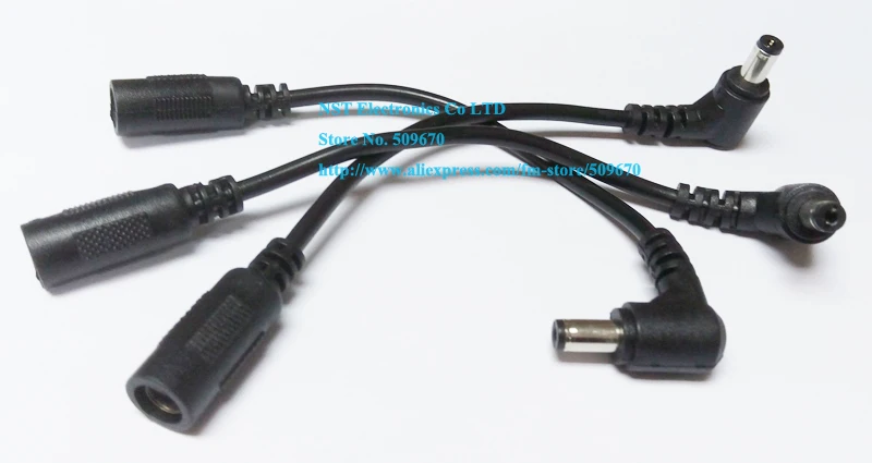 

Free Shipping/ 50pcs/ Short DC 5.5x2.1mm Male Plug 90 Degree Right Angle to Female Extension Cable Cord