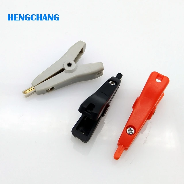 3pcs/lot Alligator Kelvin Test Clip Copper Gold Plate Clip