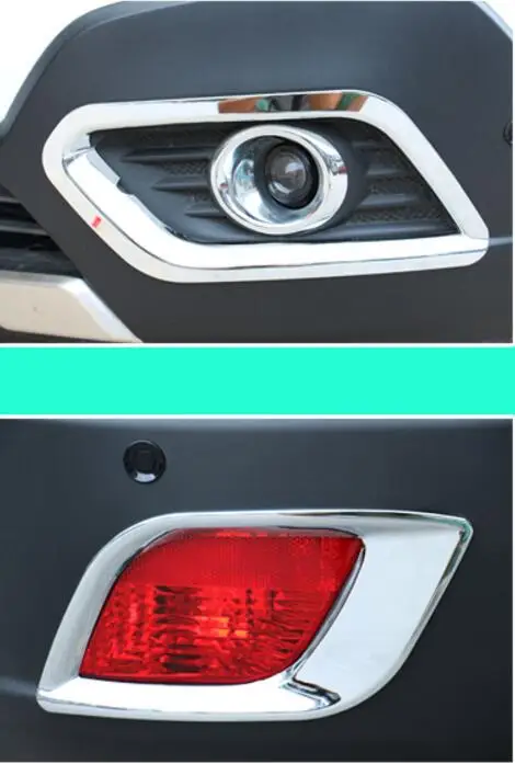 

For Vauxhall Opel Mokka 2013 2014 2015 ABS Chrome Front / Rear Fog Light lamp Garnish Surround Trim car styling
