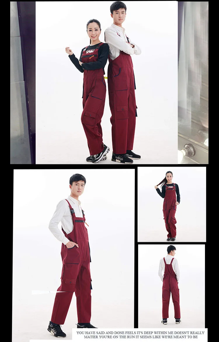 CCGK Men Women Bib Overalls Work Clothing Protective Coverall Repairman Strap Jumpsuits Working Uniforms Sleeveless Coveralls (8)