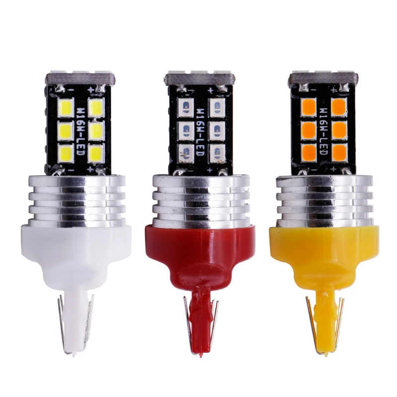 RXZ 2 шт. T20 W21/5 Вт 7443 7440 W21W 2835 15SMD 7444NA светодиодный для указатели поворота задние стоп-сигналы CAN-BUS AC/DC 12V без ошибок