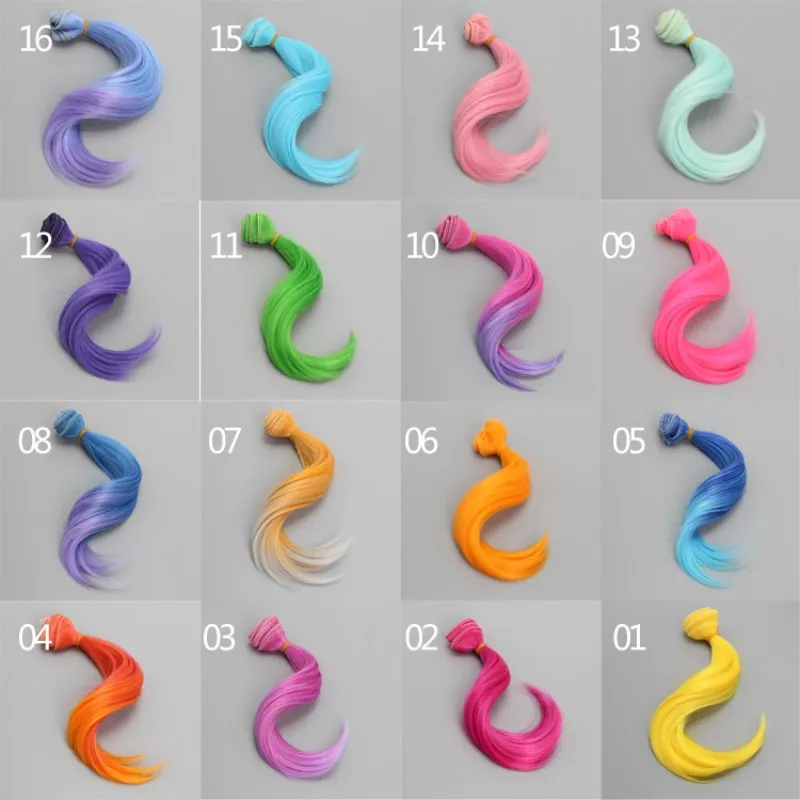 Hairs for Dolls High Temperature Big Wave Roll Doll Accessories Hair Fashion 15 * 100cm DIY Mini 1/3 1/4 Bjd Wigs Kids Toys | Игрушки и