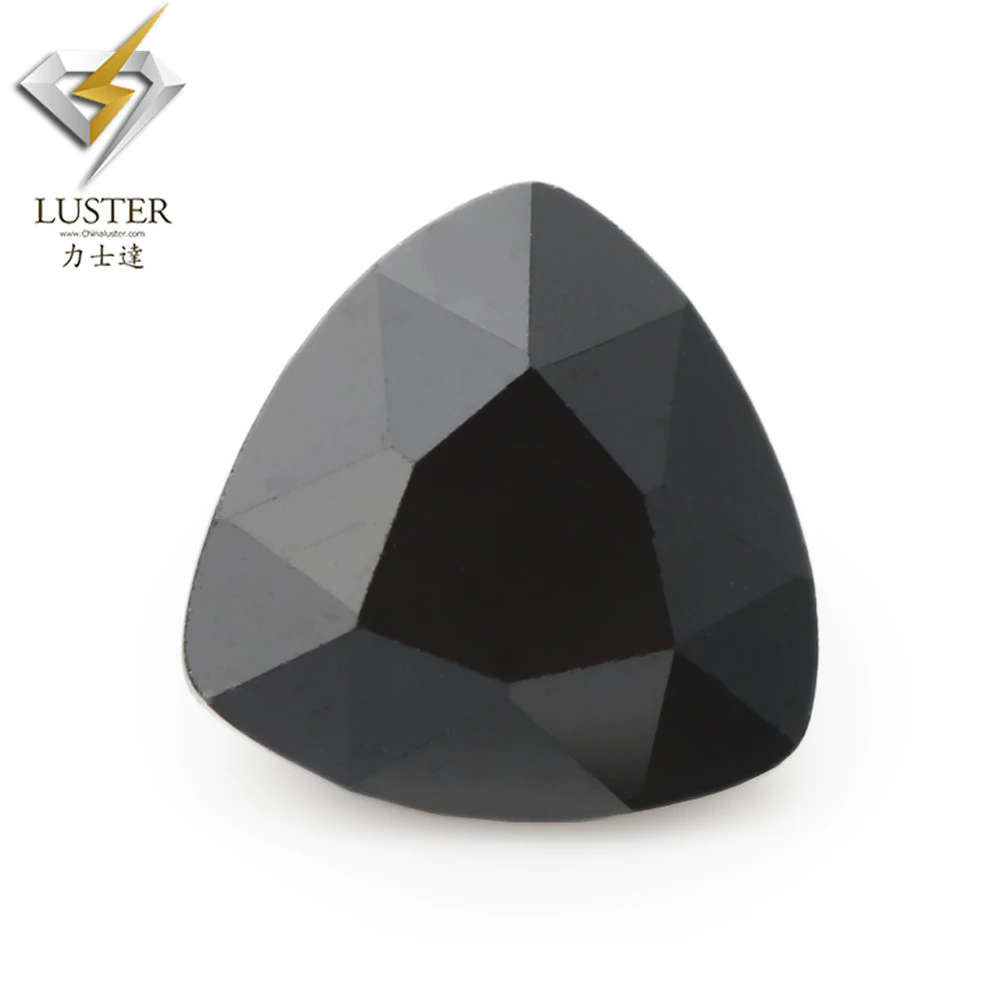 Black cubic zirconia stone value 4x415x15mm zircon trillion cut shape