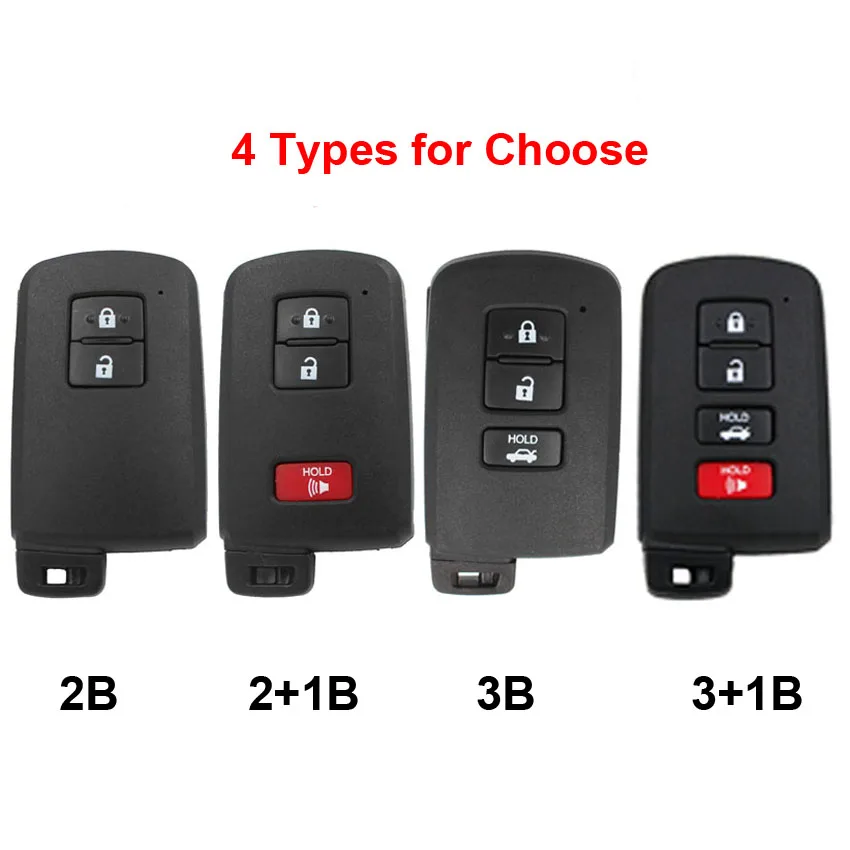 

2/2+1/3/3+1 Button Remote Key Shell Case Smart Car Key Housing Fob Uncut Blade for Toyota Avalon Camry RAV4 2012 2013 2014 2015
